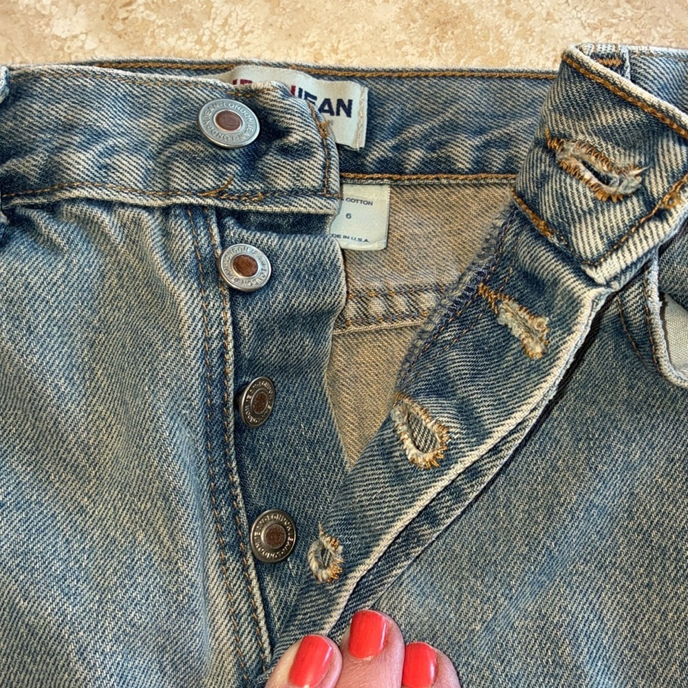 LONDONJEAN Studded & Stone washed blue jeans, hi rise, 5 pockets. 6 EUC VTG - Picture 6 of 17